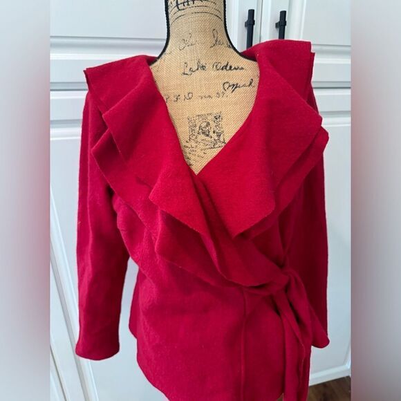 Katherine Barclays 100% Wool red jacket - Picture 3 of 7